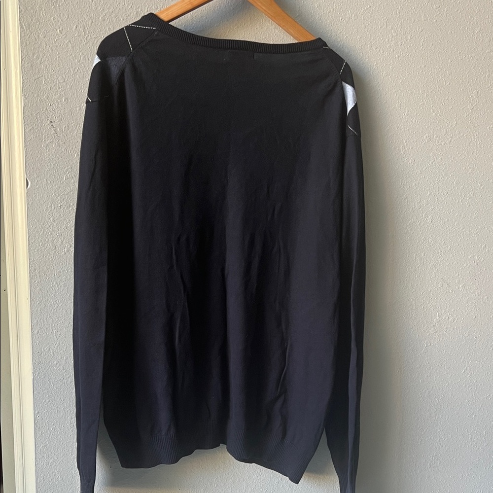 Argyle Sweater in Black and Gray - Picture 5 of 6